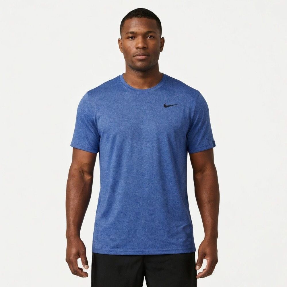 Nike Dri-Fit Athletic T-Shirt Men's Extra Large (XL) Blue Crew Neck Short Sleeve